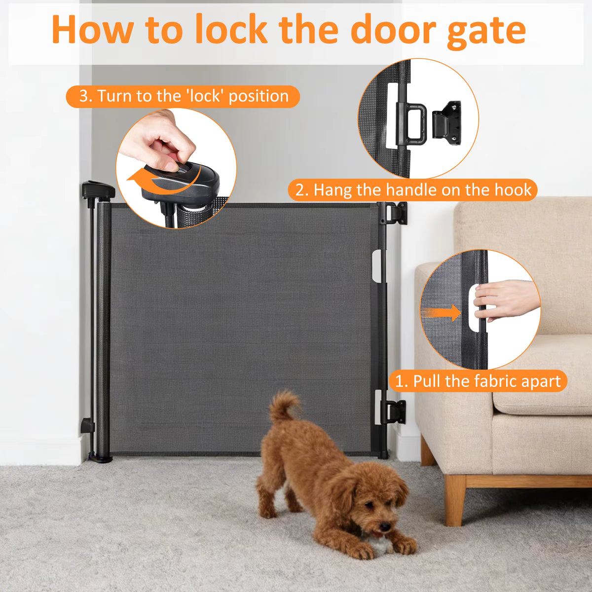 Retractable Pet Dog Barrier Fence