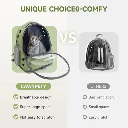 Pet Cat Carrier Bag Outdoor Travel Backpack for Cats Small Dogs Ventilation Breathable Cat Carrying Bag Pet Supplies Transparent