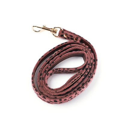Leopard Print Horsehair Pet Collar Dog Chest Harness Leash Adjustable Set Small Dog Pet Supplies Accessories