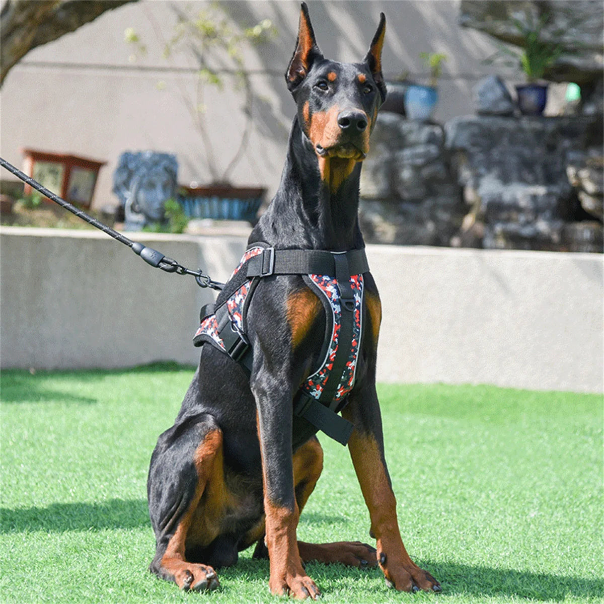 Dog Harness Reflective Chest for Dogs Custom No Pull Dog Breathable Vest Adjustable Harness Pet Supplies