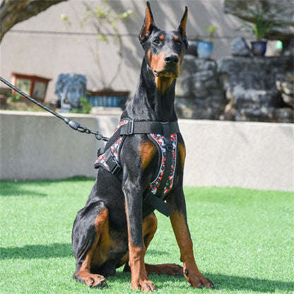 Dog Harness Reflective Chest for Dogs Custom No Pull Dog Breathable Vest Adjustable Harness Pet Supplies