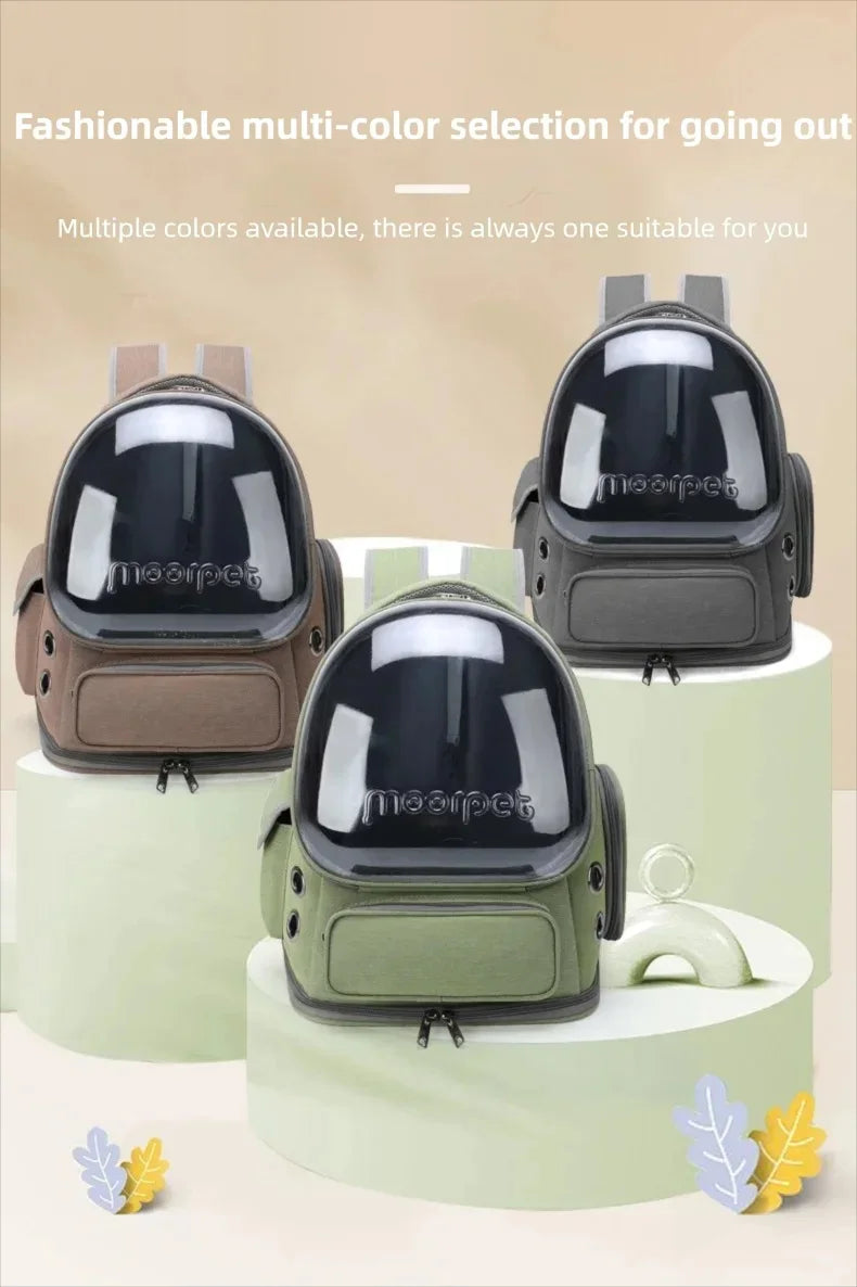 Pet Cat Carrier Bag Outdoor Travel Backpack for Cats Small Dogs Ventilation Breathable Cat Carrying Bag Pet Supplies Transparent