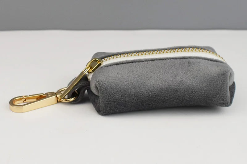 Dark Grey Velvet Dog Collar And Leash Set For Dogs Custom Engraved Nameplate Pet Supplies Dog Leash Velvet31