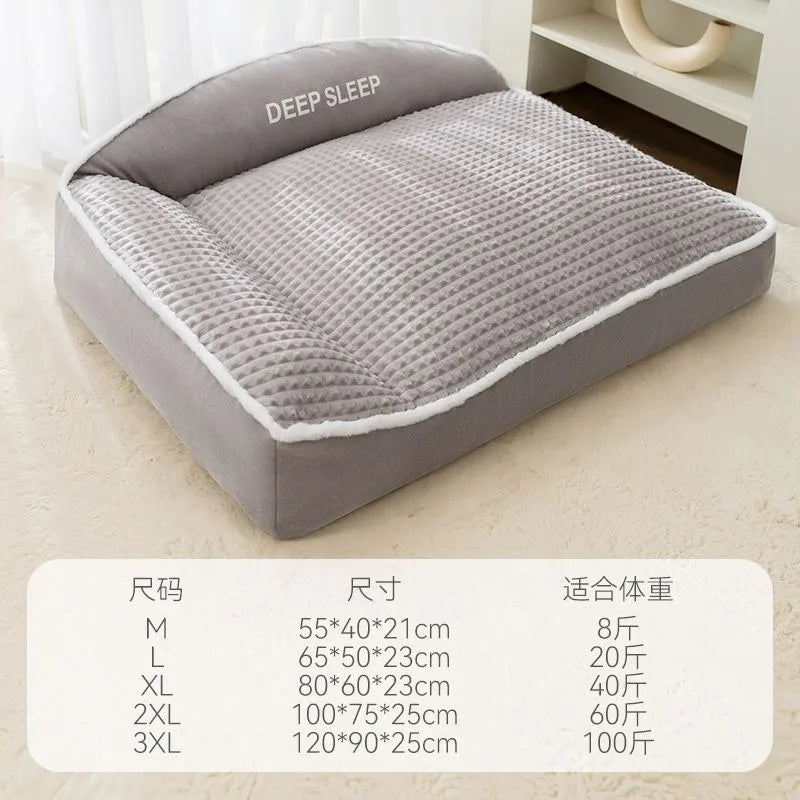 Kennel Winter Warm Dog Bed Large Super Thick Four-season Universal Removable Cat and Dog Sofa Autumn and Winter Pet Supplies