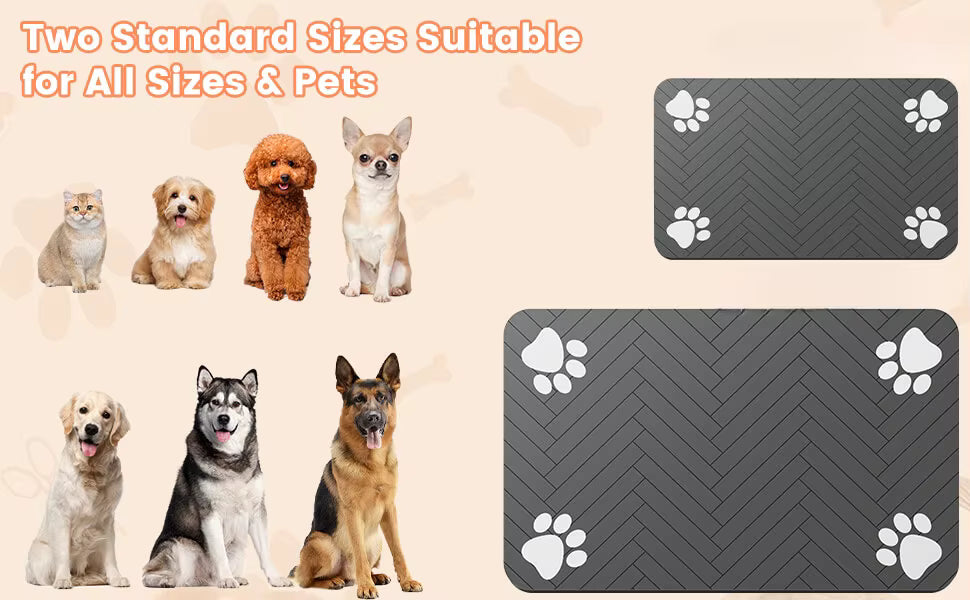 The Cleo Feeding Absorbent Pet Placemat Rubber Backing Quick Dry Food/Water Mat