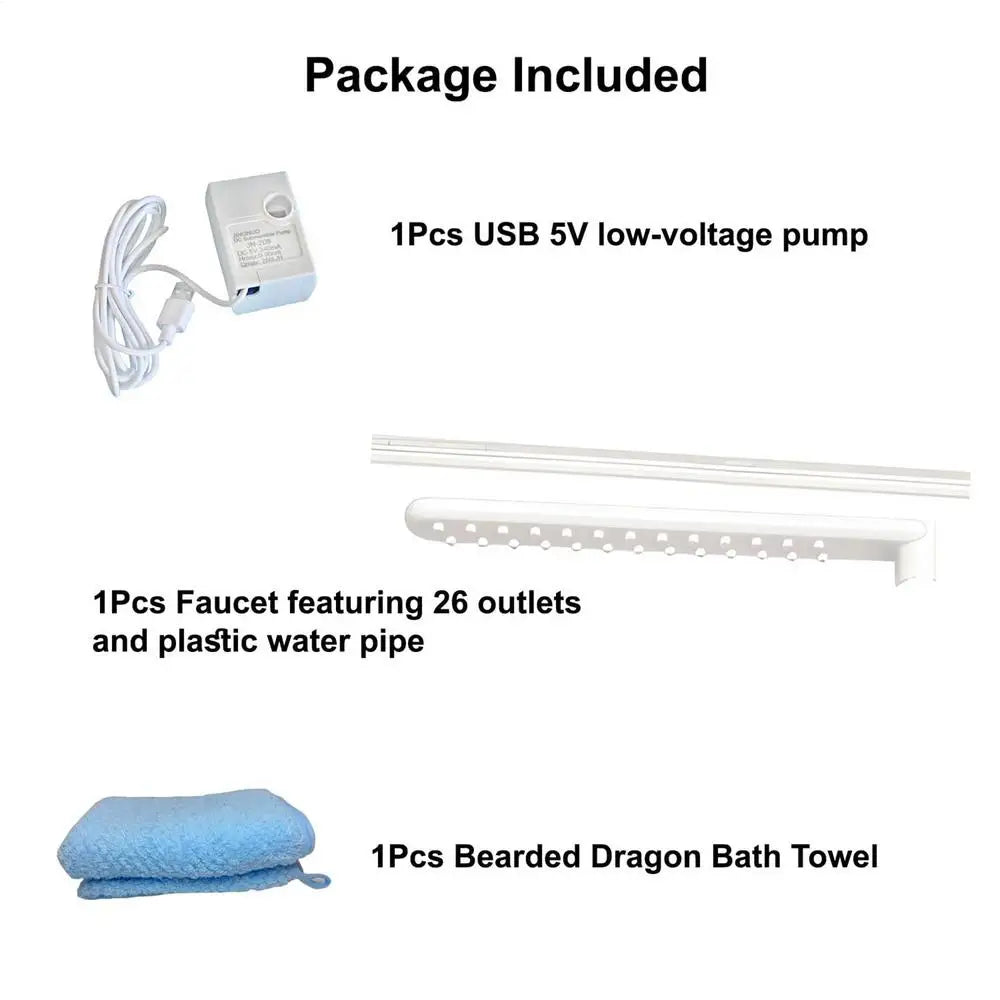 Bearded Dragon Bath Shower Head Cleaning Tools Bearded Dragon Accessories Pet Supplies Electric 360 Rotation Showerhead For