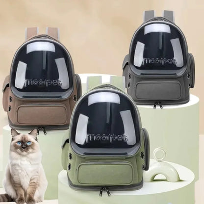 Pet Cat Carrier Bag Outdoor Travel Backpack for Cats Small Dogs Ventilation Breathable Cat Carrying Bag Pet Supplies Transparent