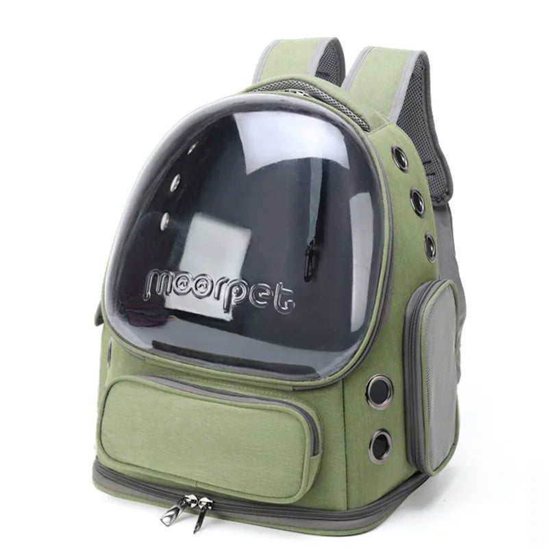 Pet Cat Carrier Bag Outdoor Travel Backpack for Cats Small Dogs Ventilation Breathable Cat Carrying Bag Pet Supplies Transparent