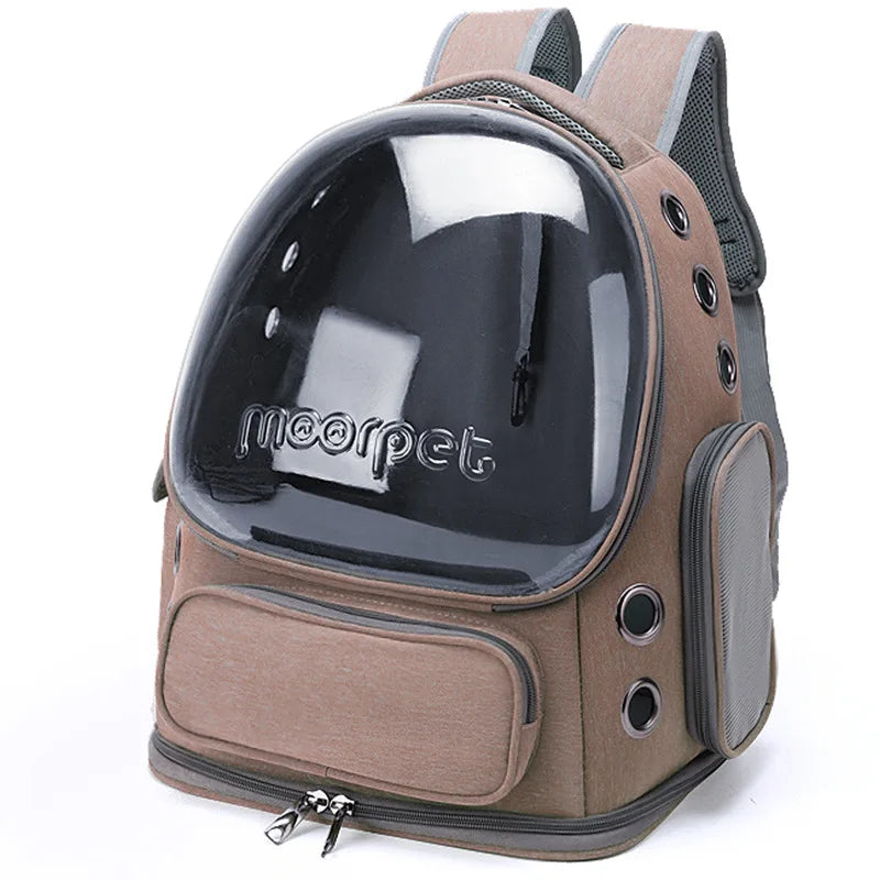 Pet Cat Carrier Bag Outdoor Travel Backpack for Cats Small Dogs Ventilation Breathable Cat Carrying Bag Pet Supplies Transparent