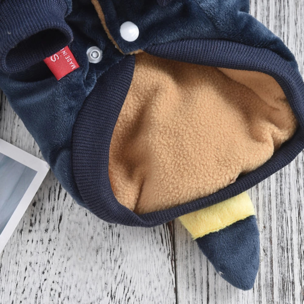 Dog Costumes Anime Eevee Cosplay Pet Clothing Kawaii Plush Insulation Coat Poodle Clothing Anime Pet Supplies Gifts