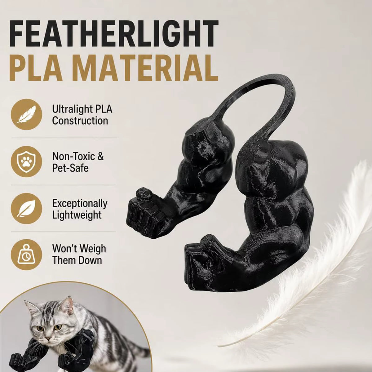 Cat Muscle Bro' - Lightweight 3D Arms