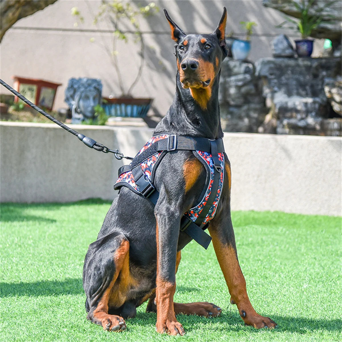 Dog Harness Reflective Chest for Dogs Custom No Pull Dog Breathable Vest Adjustable Harness Pet Supplies