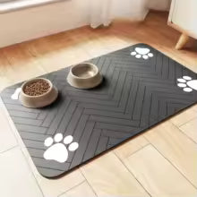 The Cleo Feeding Absorbent Pet Placemat Rubber Backing Quick Dry Food/Water Mat