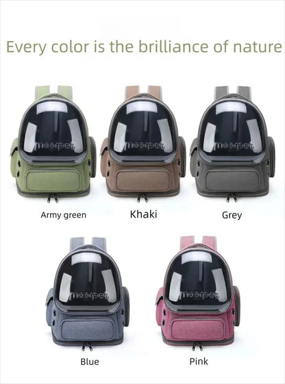 Pet Cat Carrier Bag Outdoor Travel Backpack for Cats Small Dogs Ventilation Breathable Cat Carrying Bag Pet Supplies Transparent