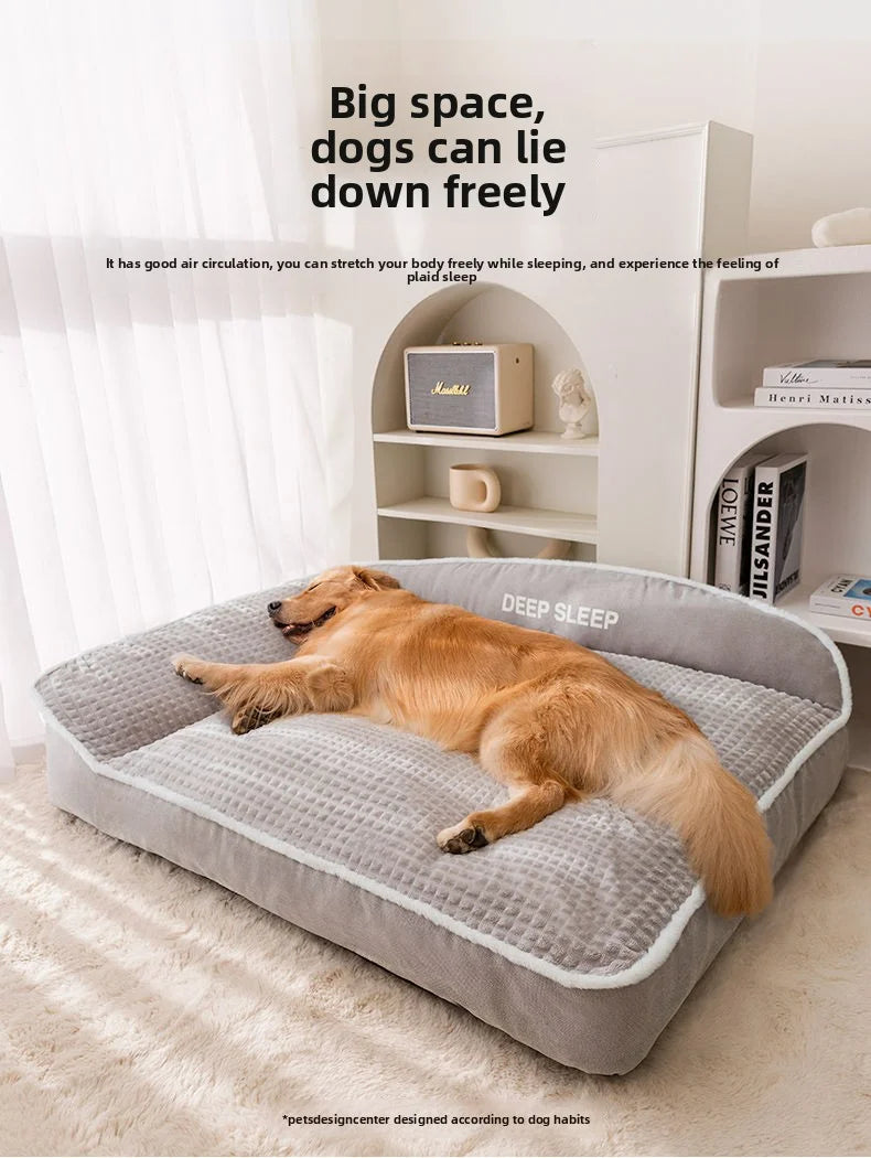 Kennel Winter Warm Dog Bed Large Super Thick Four-season Universal Removable Cat and Dog Sofa Autumn and Winter Pet Supplies