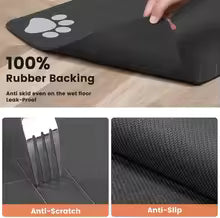 The Cleo Feeding Absorbent Pet Placemat Rubber Backing Quick Dry Food/Water Mat