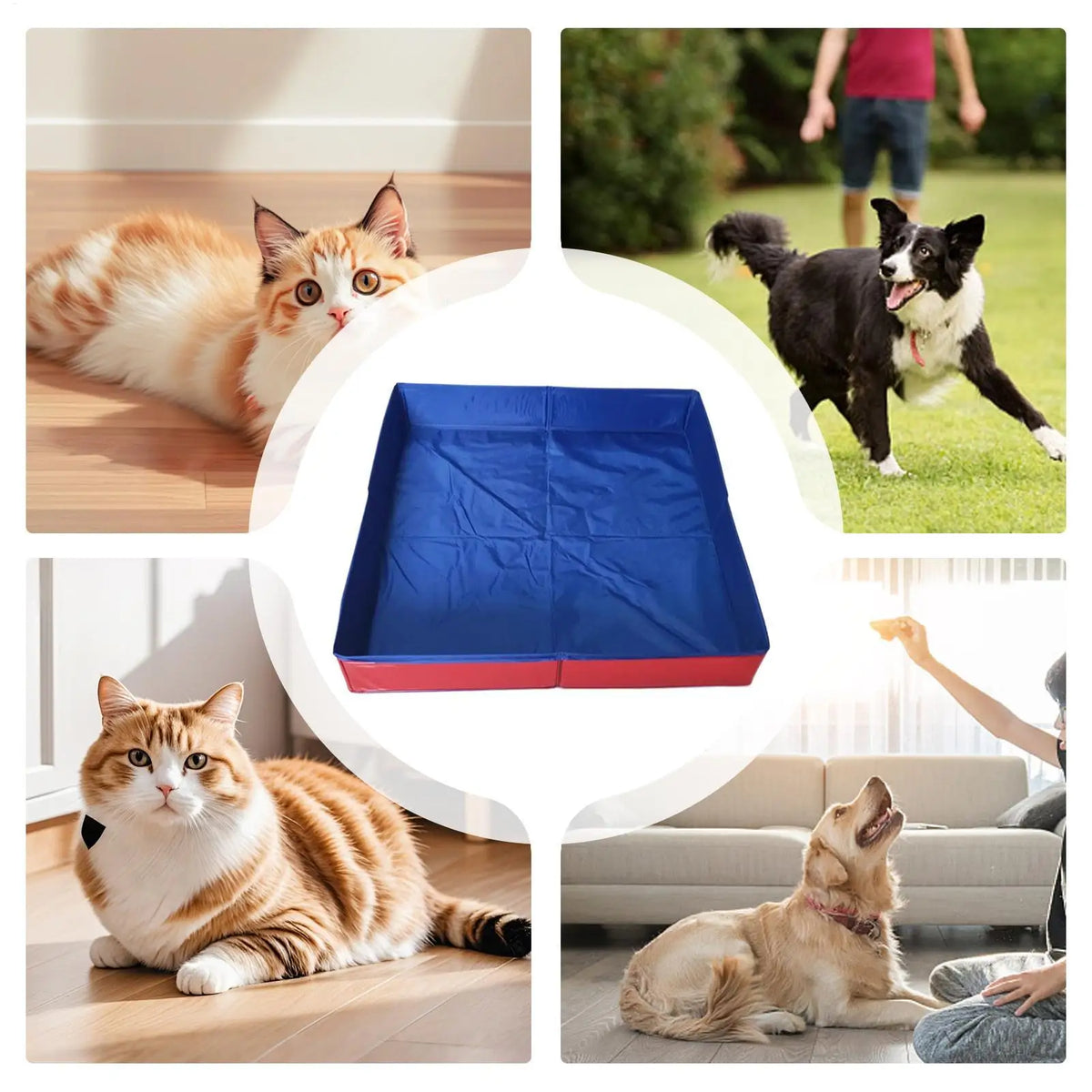 PVC Foldable Wading Pool Pet Swimming Pool For Dog Non-Inflatable Save Space Pet Puppy Bathing Tub For Puppy Cats Other Animals