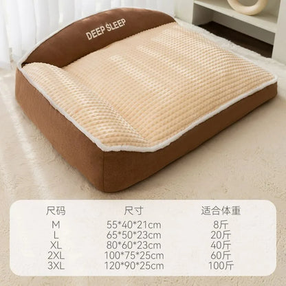 Kennel Winter Warm Dog Bed Large Super Thick Four-season Universal Removable Cat and Dog Sofa Autumn and Winter Pet Supplies