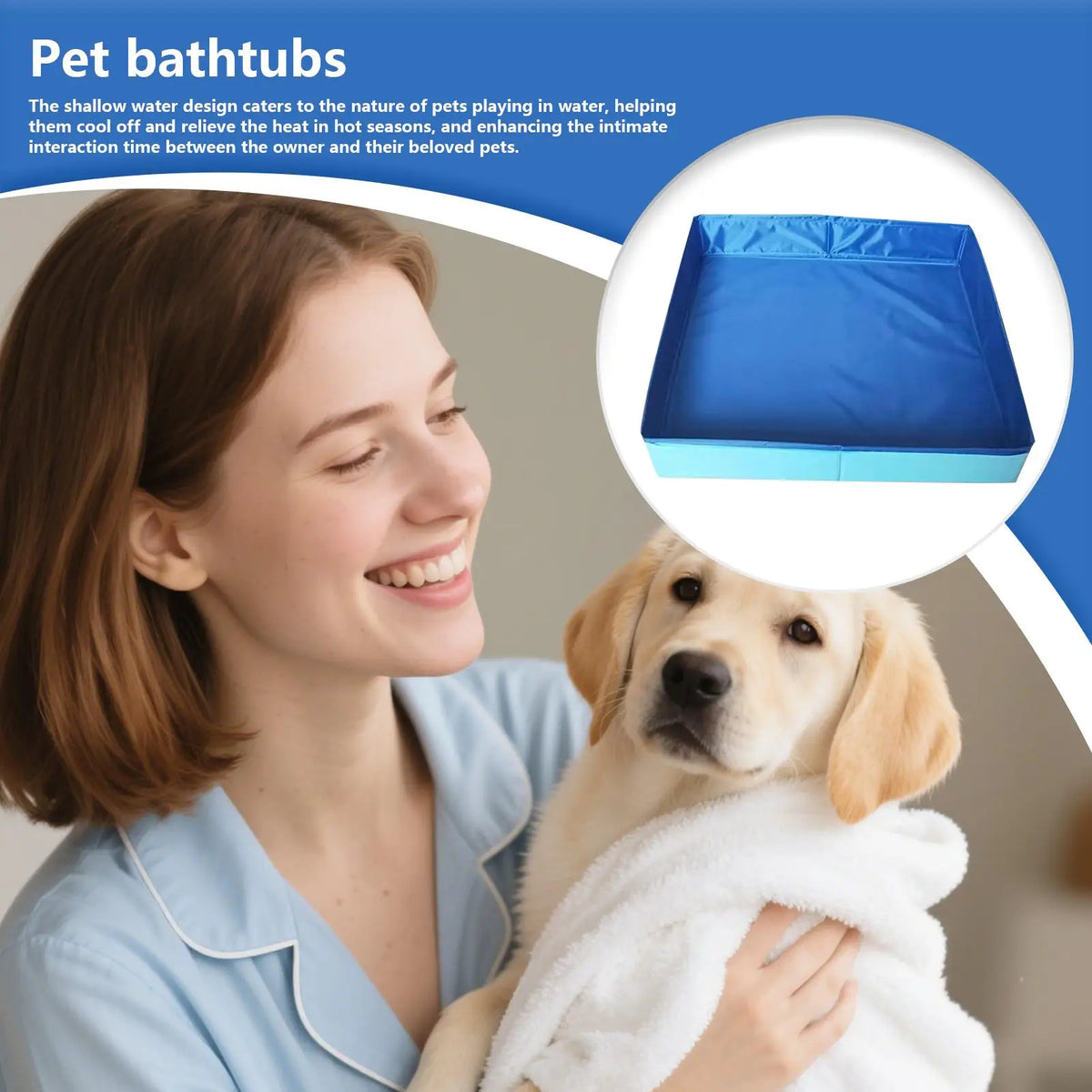 PVC Foldable Wading Pool Pet Swimming Pool For Dog Non-Inflatable Save Space Pet Puppy Bathing Tub For Puppy Cats Other Animals