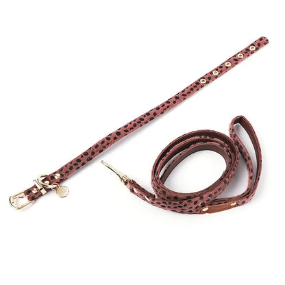 Leopard Print Horsehair Pet Collar Dog Chest Harness Leash Adjustable Set Small Dog Pet Supplies Accessories