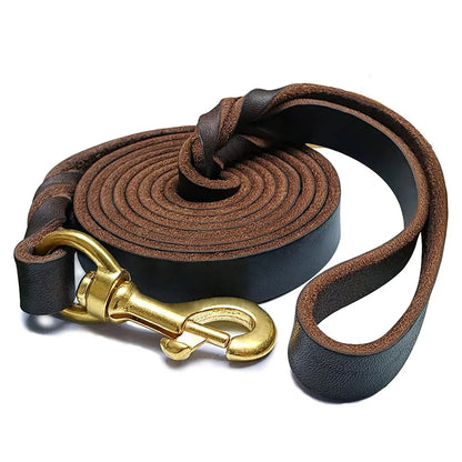 Soft Leather Braided Dog Leash Comfortable Real Leather Dog Leashes for Walking and Training Small Medium Large Dog Pet Supplies