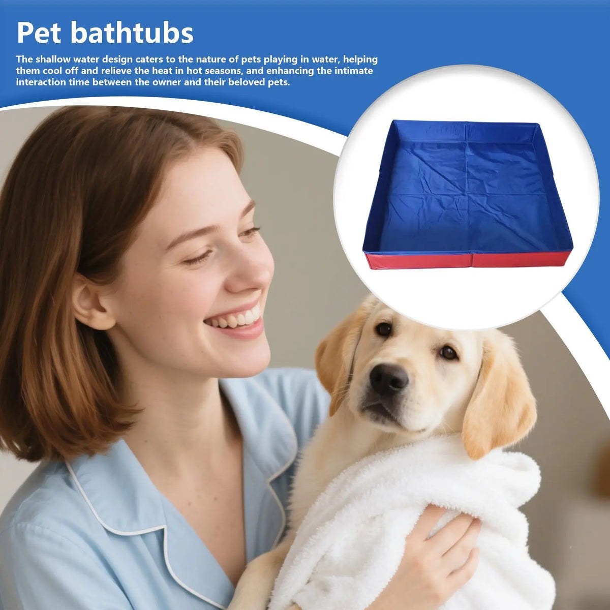 PVC Foldable Wading Pool Pet Swimming Pool For Dog Non-Inflatable Save Space Pet Puppy Bathing Tub For Puppy Cats Other Animals