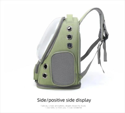 Pet Cat Carrier Bag Outdoor Travel Backpack for Cats Small Dogs Ventilation Breathable Cat Carrying Bag Pet Supplies Transparent