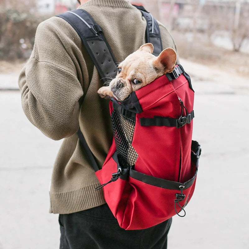 Strong Nylon Dog Carrier Backpack for Small Medium Dogs High Quality Breathable Cycling Backpack for Outdoor Travel Pet Supplies