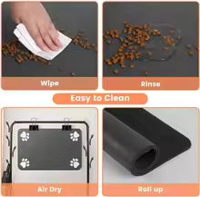 The Cleo Feeding Absorbent Pet Placemat Rubber Backing Quick Dry Food/Water Mat