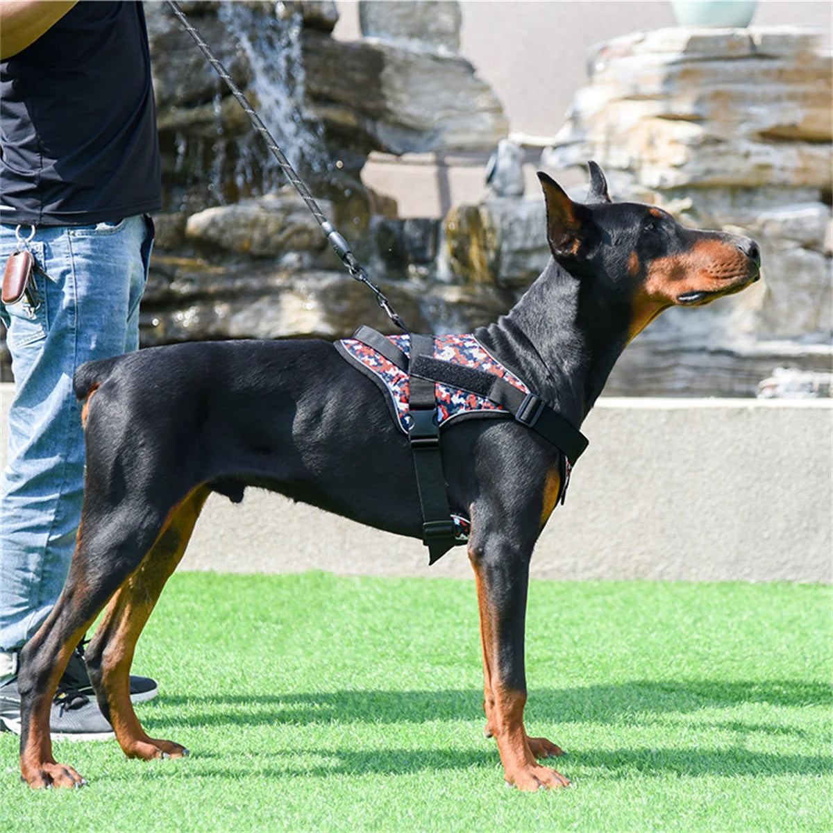Dog Harness Reflective Chest for Dogs Custom No Pull Dog Breathable Vest Adjustable Harness Pet Supplies