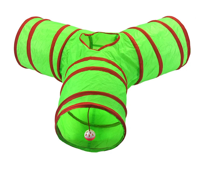 Christmas Cat Tunnel Pet Supplies Fun Toy Play Tunnel Tube Funny Kitten Toys Foldable Toys For Cat Pet Training Interactive