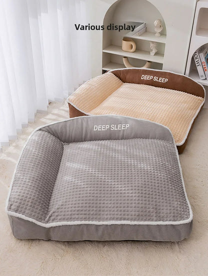 Kennel Winter Warm Dog Bed Large Super Thick Four-season Universal Removable Cat and Dog Sofa Autumn and Winter Pet Supplies