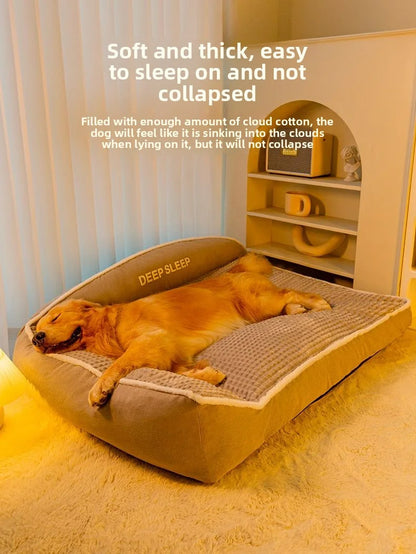 Kennel Winter Warm Dog Bed Large Super Thick Four-season Universal Removable Cat and Dog Sofa Autumn and Winter Pet Supplies