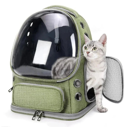 Pet Cat Carrier Bag Outdoor Travel Backpack for Cats Small Dogs Ventilation Breathable Cat Carrying Bag Pet Supplies Transparent