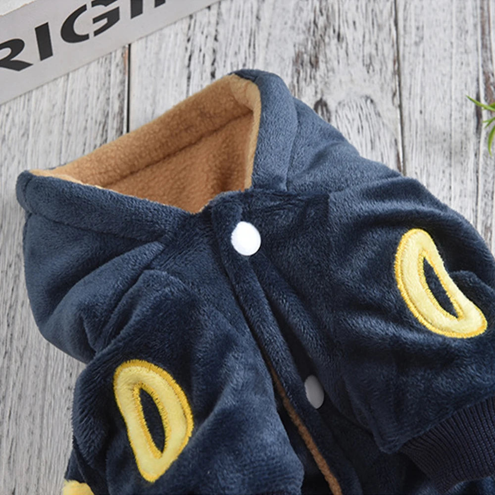 Dog Costumes Anime Eevee Cosplay Pet Clothing Kawaii Plush Insulation Coat Poodle Clothing Anime Pet Supplies Gifts