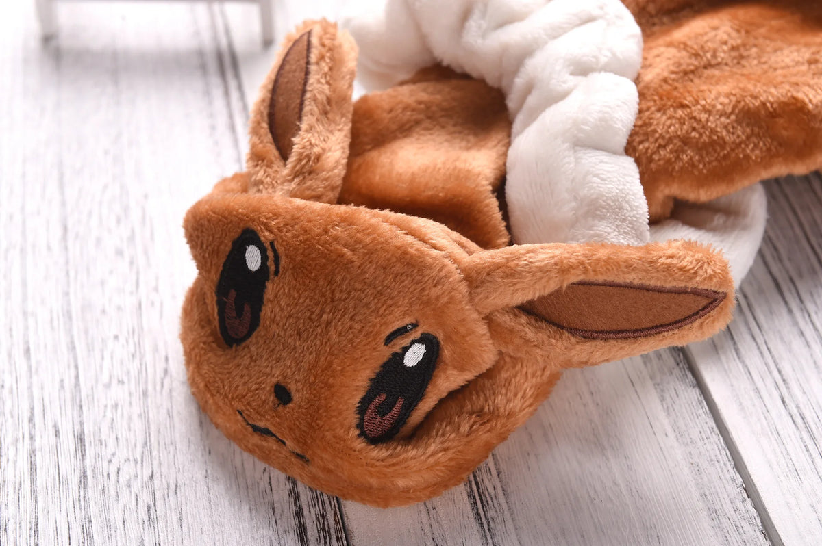 Dog Costumes Anime Eevee Cosplay Pet Clothing Kawaii Plush Insulation Coat Poodle Clothing Anime Pet Supplies Gifts
