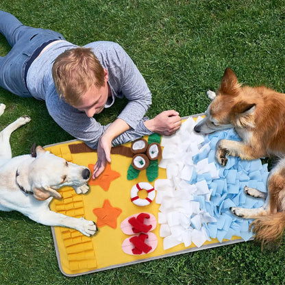 New Pet Sniffing Mat Dog Training Hidden Food Blanket Antiboredom Anti-Choking Sniffing Mat Slow Food Mat Pet Supplies Dog Toys