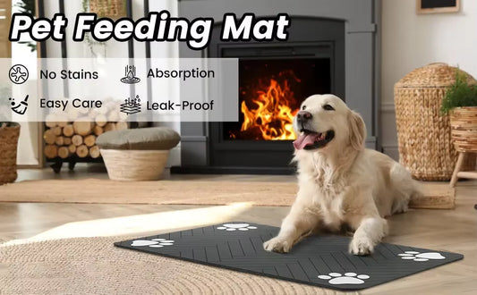 The Cleo Feeding Absorbent Pet Placemat Rubber Backing Quick Dry Food/Water Mat