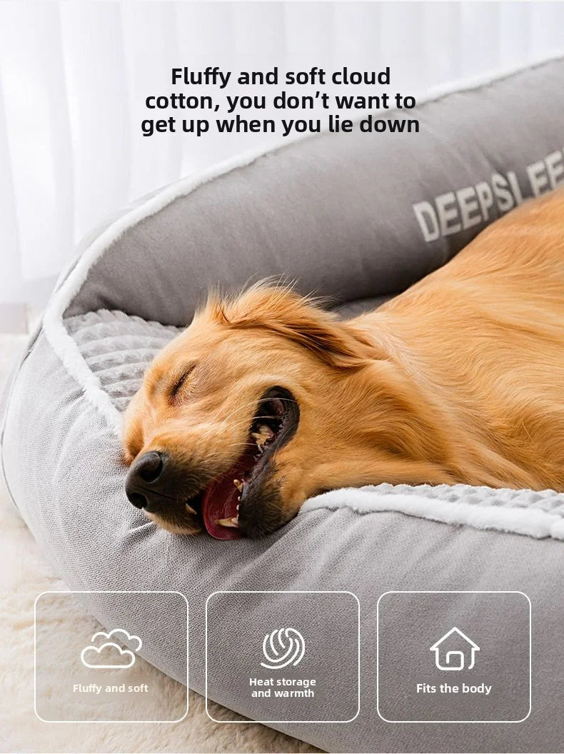 Kennel Winter Warm Dog Bed Large Super Thick Four-season Universal Removable Cat and Dog Sofa Autumn and Winter Pet Supplies
