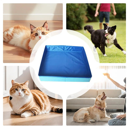 PVC Foldable Wading Pool Pet Swimming Pool For Dog Non-Inflatable Save Space Pet Puppy Bathing Tub For Puppy Cats Other Animals